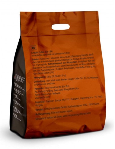 DXN 3 in 1 Koffie – Instantkoffie met Room en Suiker – dxn – 20 Zakjes