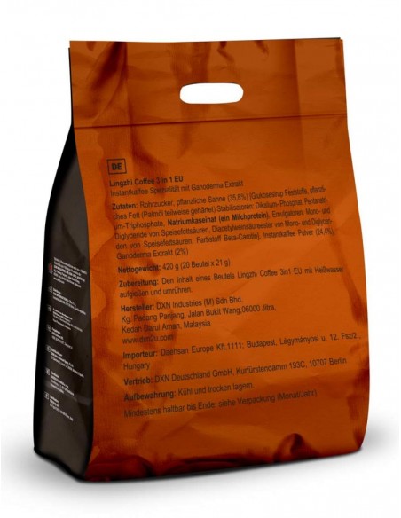 DXN 3 in 1 Koffie – Instantkoffie met Room en Suiker – dxn – 20 Zakjes