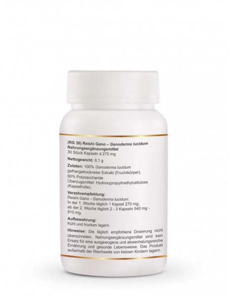 Reishi Ganoderma RG 30 Capsules – Natuurlijk Immuunsysteem Supplement | Beatus Natura