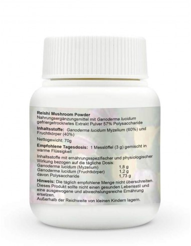 Reishi Mushroom Powder – 100% Pure Ganoderma...