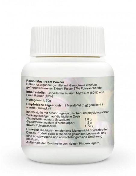 Reishi Mushroom Powder – 100% Pure Ganoderma lucidum (70g)